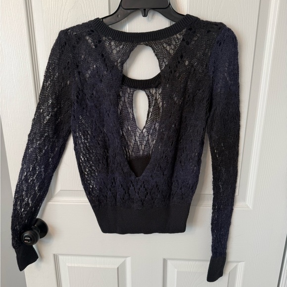 Free People Lace Knit Sweater with Cutouts - Picture 2 of 7